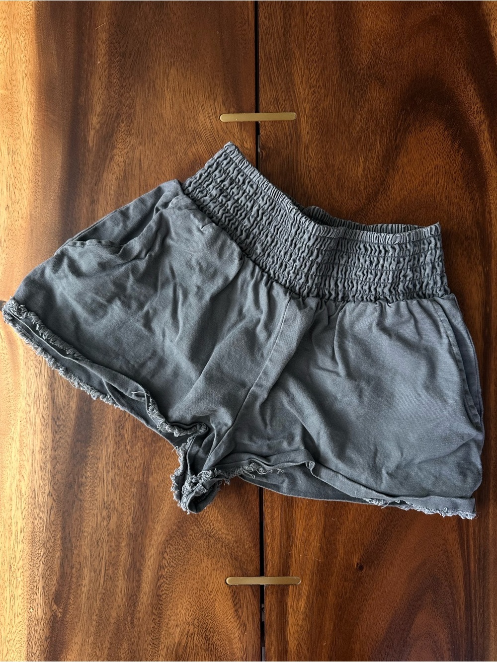 Wild Fable Gray Smocked Waist Pull On Shorts XS